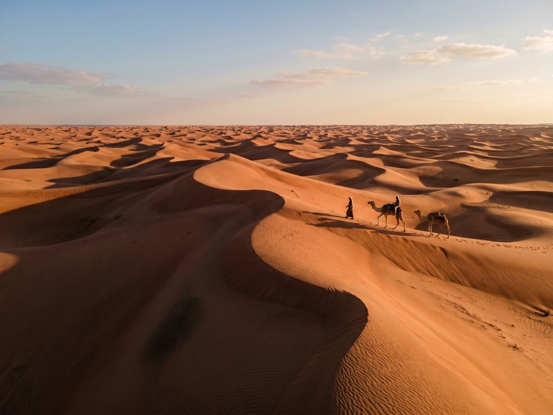 Liwa desert mega dunes in Abu Dhabi