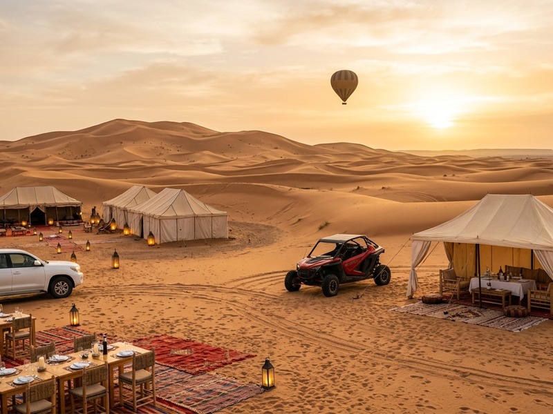 VIP full-day desert combo with premium camp and buggy in Dubai