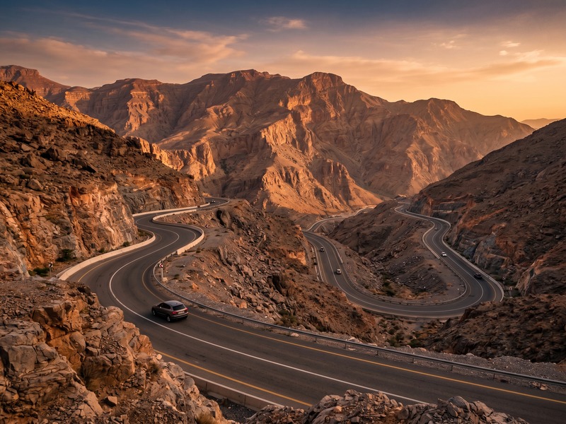Ras Al Khaimah Jebel Jais mountains and desert
