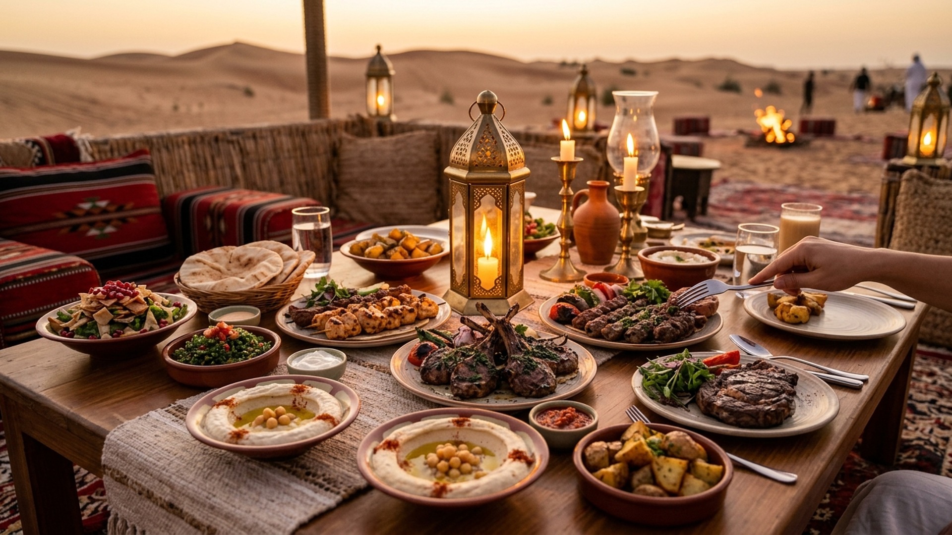 Premium BBQ spread on private table